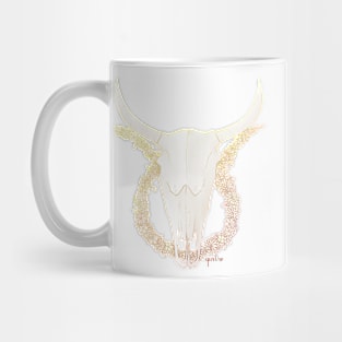 Taurus Skull - Half Colour Mug